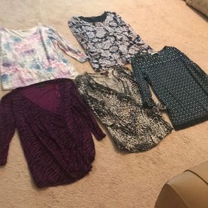 5 pullover blouses that are listed separately on my page. Size L.
